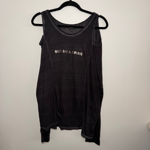 Express Tops - Express Buy Me A Drink Cold Shoulder Top Size XL